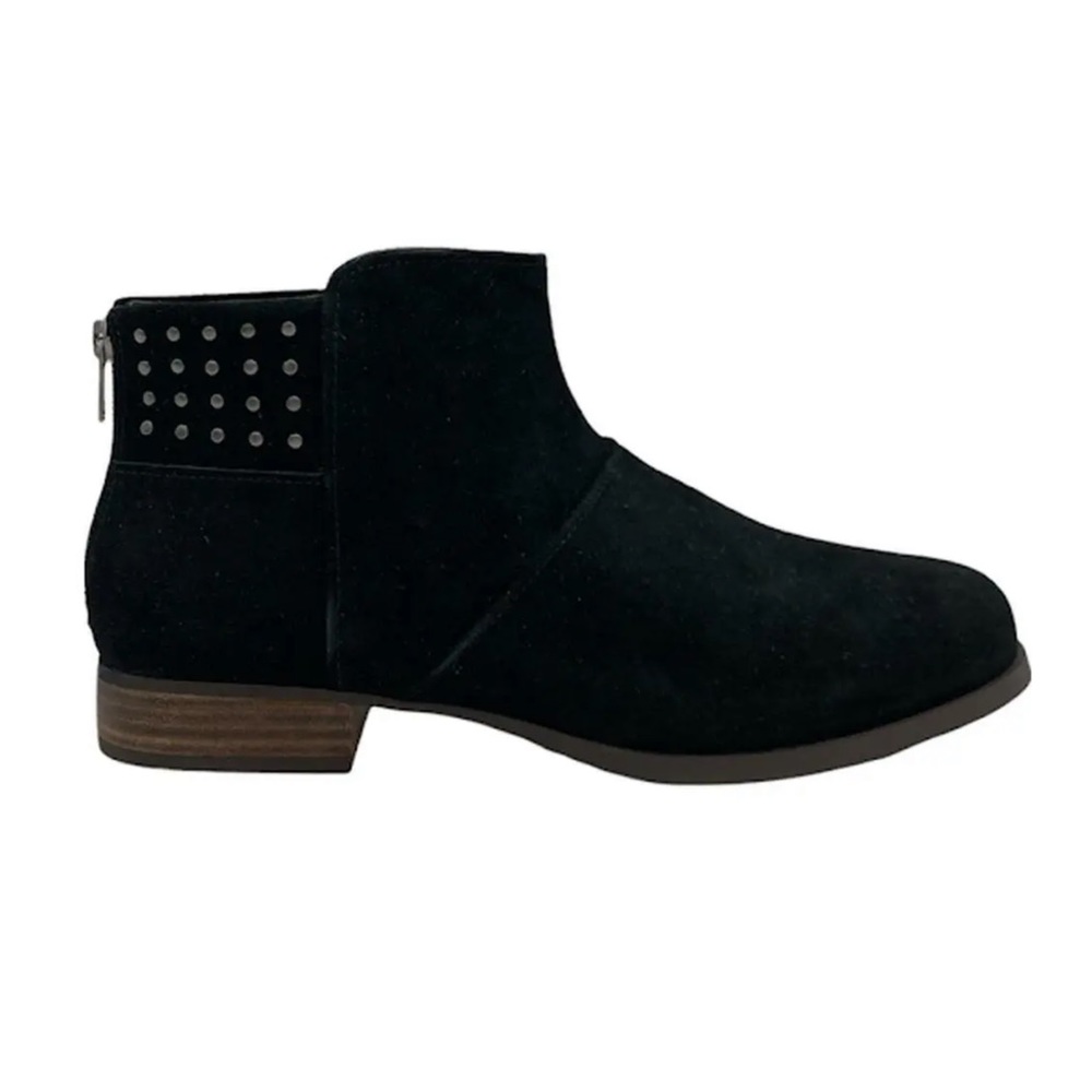 Koolaburra Black Suede Stud-Accent Ankle Bootie